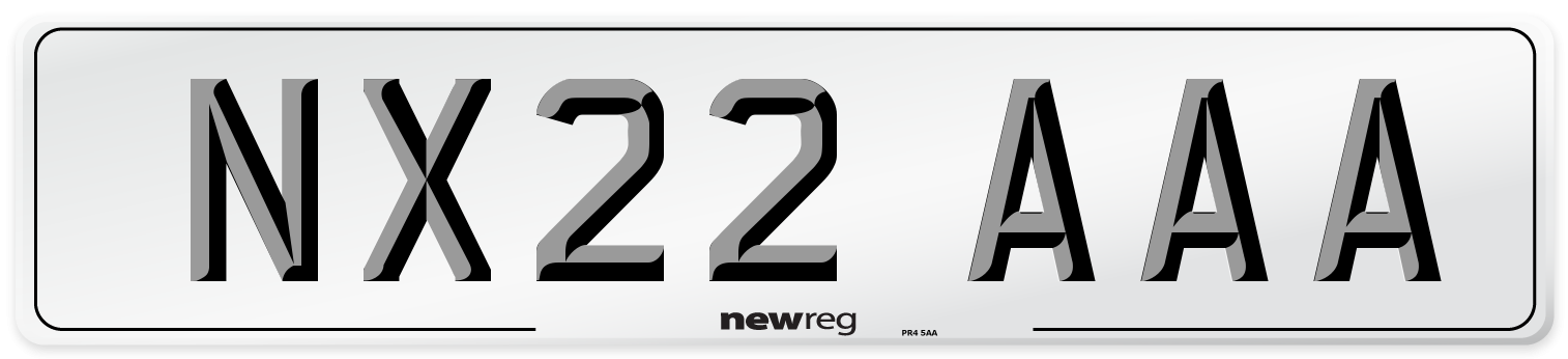 NX22 AAA Number Plate from New Reg